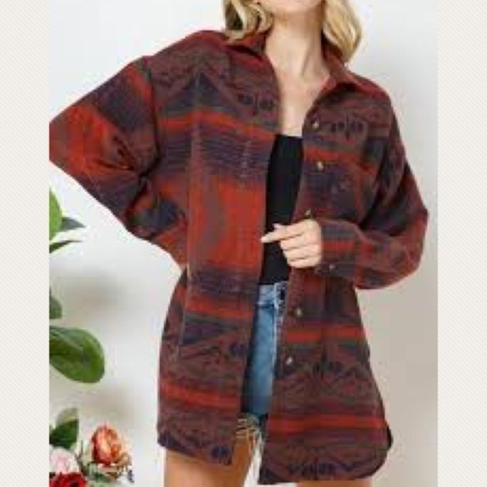 Mountain and Isles Southwestern Shirt Jacket NWT